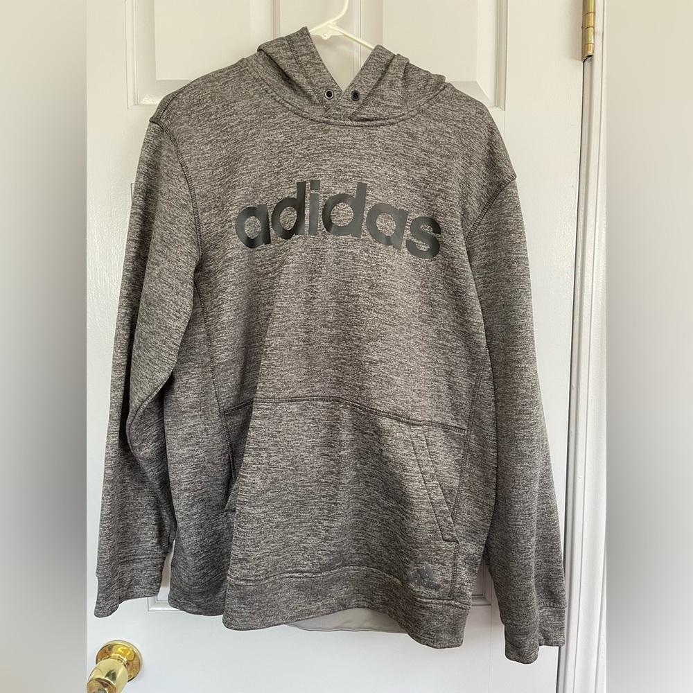 Adidas Heather Gray Pullover Hoodie